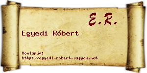 Egyedi Róbert névjegykártya