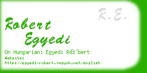 robert egyedi business card